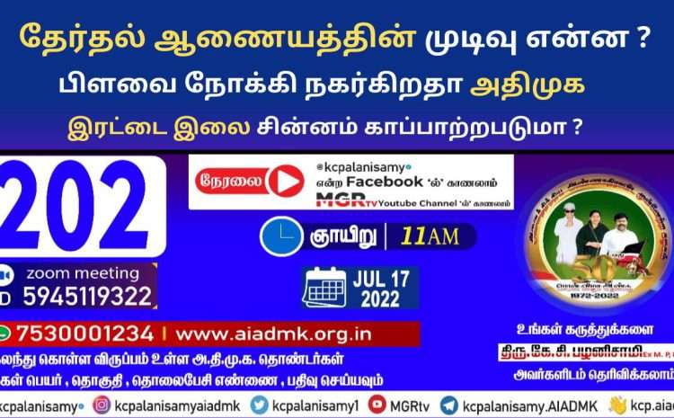  Zoom Meeting  – 17th July 2022