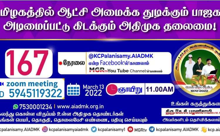  Zoom Meeting  – 13th March 2022