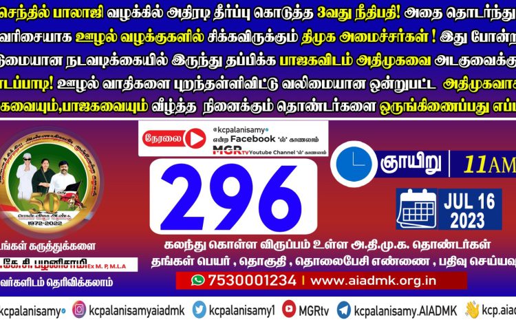  296th ZOOM Meeting – 16th July 2023